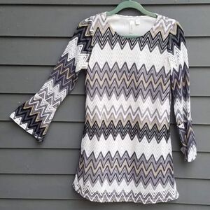 Tacera Crocheted Hippy Dress  - Retro Look